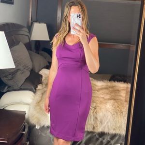 Maggie London Purple Sheath Dress, Size 6